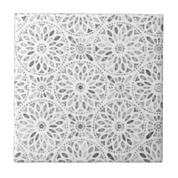 Motif noir blanc de Mandala Abstrait