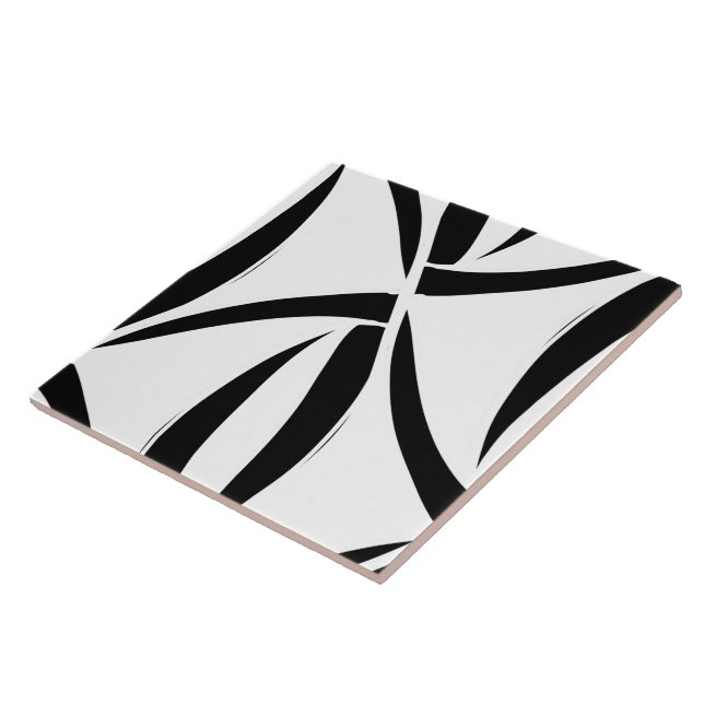 Carreau Motif noir et blanc couture (Côté)