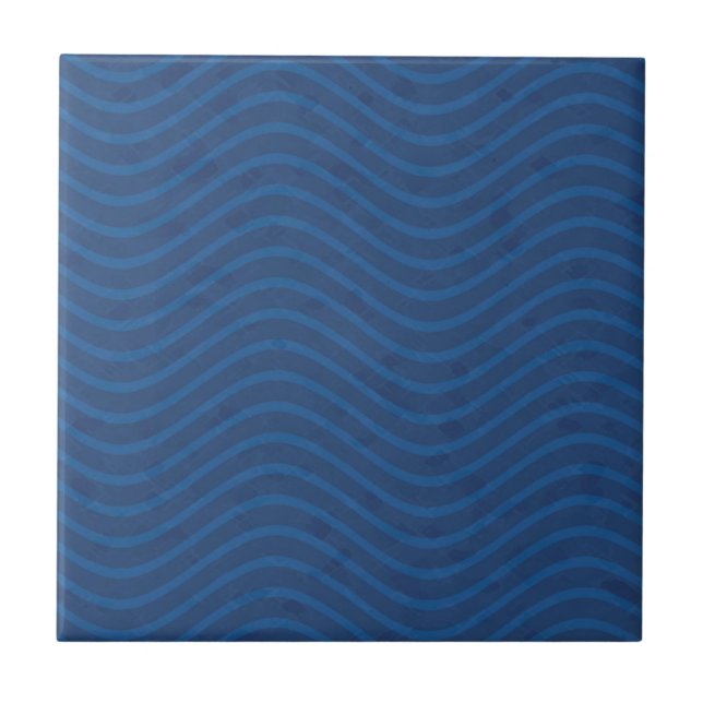 Carreau Motif Ocean Blue Waves (Devant)