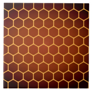Carreau Motif orange de nid d'abeilles