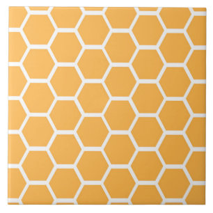 Carreau Motif orange de nid d'abeilles