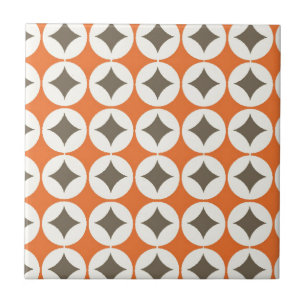 Carreau Motif Orange rétro