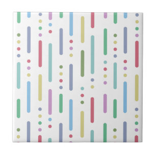 Carreau Motif pastel rayures et points