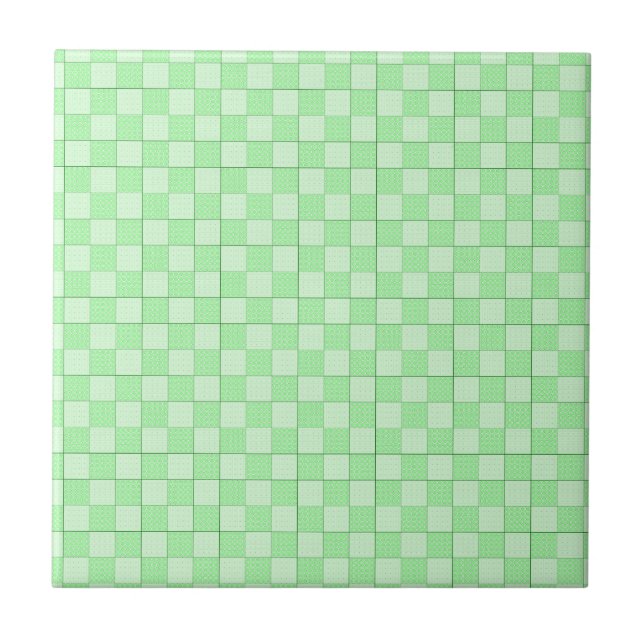Carreau Motif Patchwork Vert (Devant)