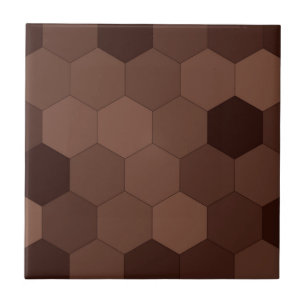 Carreau Motif peigne de miel - teintes chocolat brun