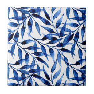 Carreau Motif peint à la main d'encre d'aquarelle