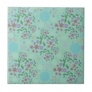 Carreau Motif personnalisé de fleurs et de vignes Kidcore 