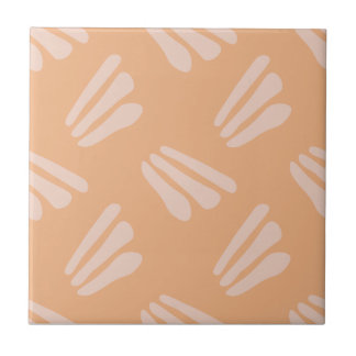 Carreau Motif pétal Abstrait minimaliste dans Peach Soft P