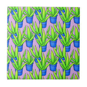 Carreau Motif Plante Aloe Vera