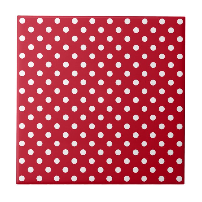 Carreau Motif Pois Blanc Rouge et blanc (Devant)