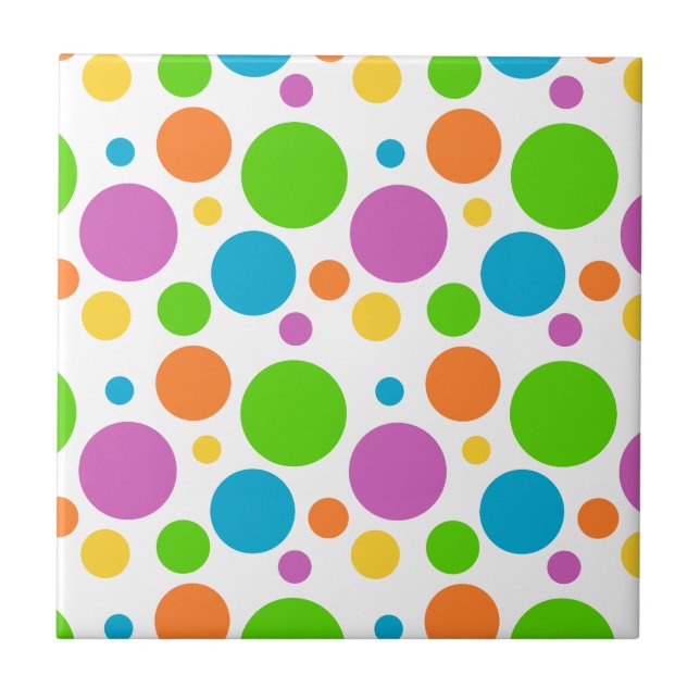 Carreau Motif Polka coloré (Devant)