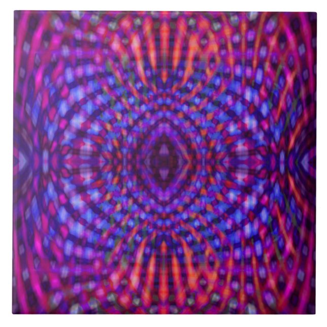 Carreau Motif psychédélique coloré (Devant)