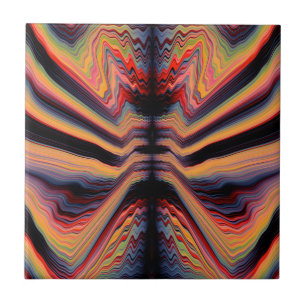 Carreau motif psychédélique vintage