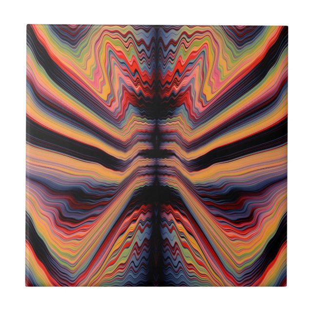 Carreau motif psychédélique vintage (Devant)