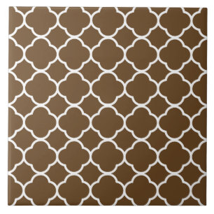 Carreau Motif Quatrefoil Brown