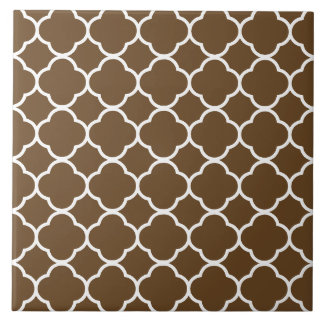 Carreau Motif Quatrefoil Brown