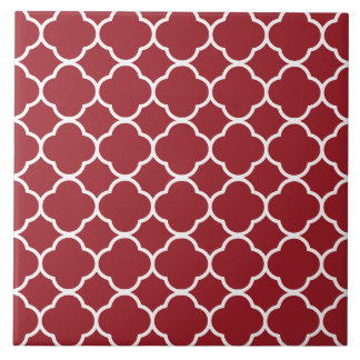 Carreau Motif Quatrefoil rouge