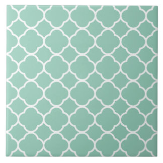 Carreau Motif Quatrefoil Turquoise
