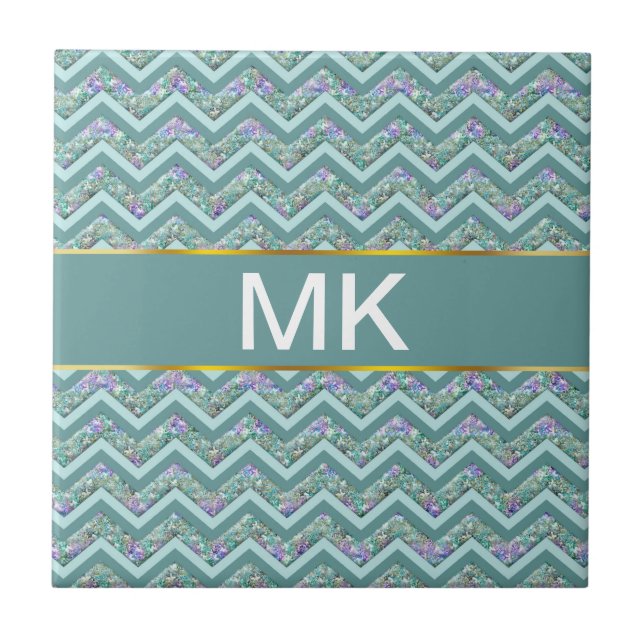 Carreau Motif Rainbow Foil ZigZag (Devant)