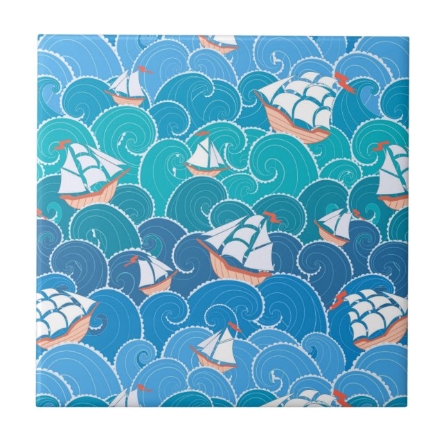 Carreau Motif rocheux de mer (Devant)