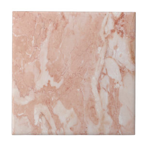 Carreau Motif romantique en marbre rose