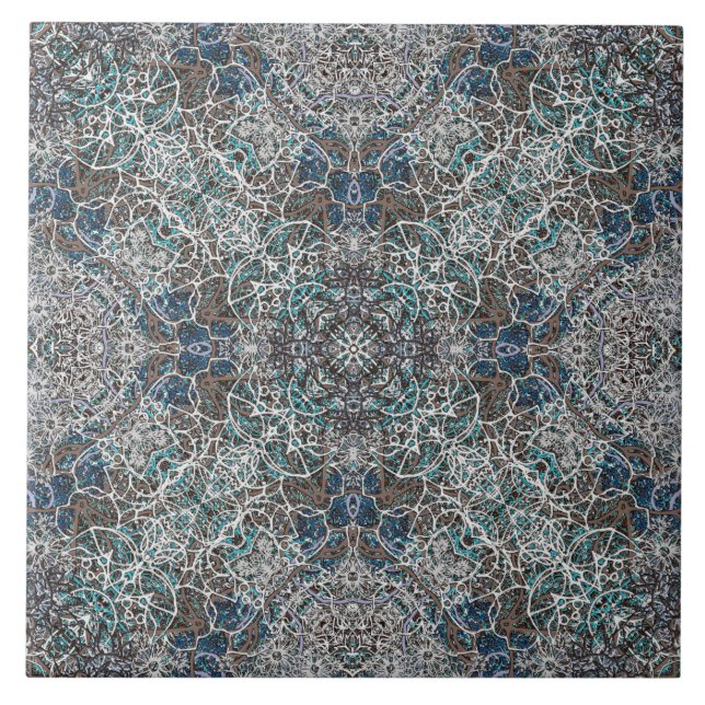 Carreau Motif romantique noble marocain de mandala (Devant)