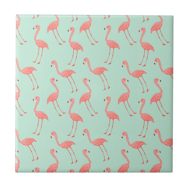 Carreau Motif rose de Flamant rose (Devant)