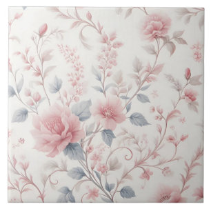 Carreau Motif rose floral Arrière - plan esthétique
