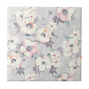 Carreau Motif rose mou d'aquarelle