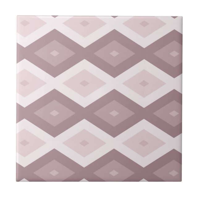Carreau motif rose quartz rose diamant (Devant)