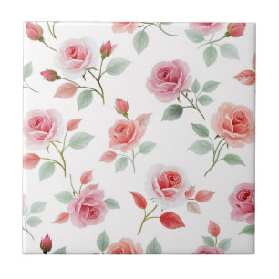 Carreau Motif rose rose, couleur douce,