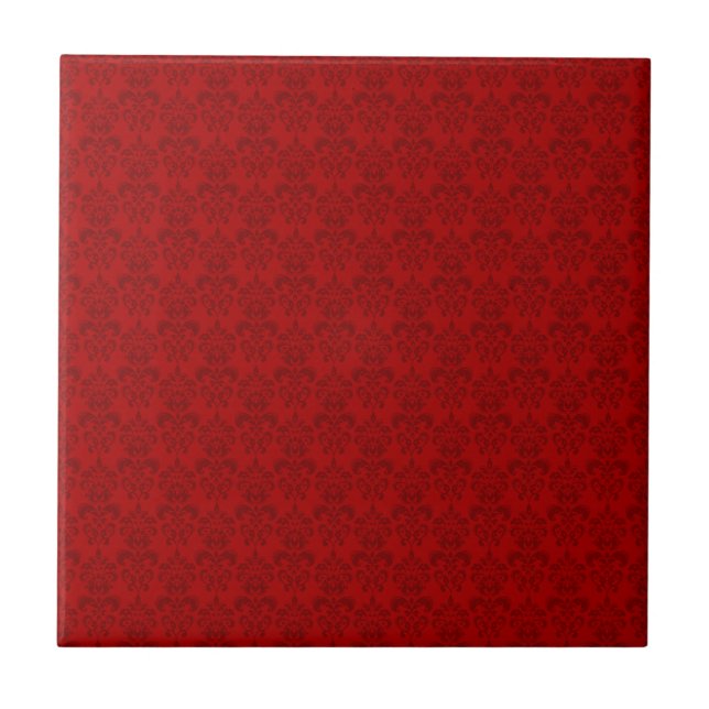Carreau Motif rouge de damassé (Devant)