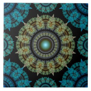Carreau Motif sacré bleu bleu vert