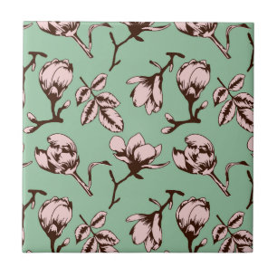 Carreau Motif sans couture avec bourgeons floraux des arbr