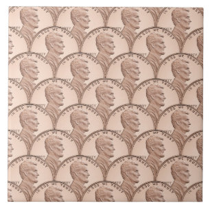 Carreau Motif sans couture de centime Lincoln – Pièces de 