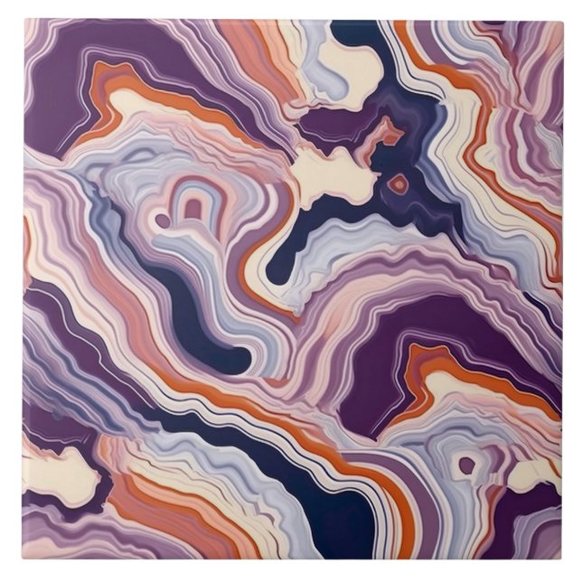 Carreau Motif sans fin Géode Agate (Devant)