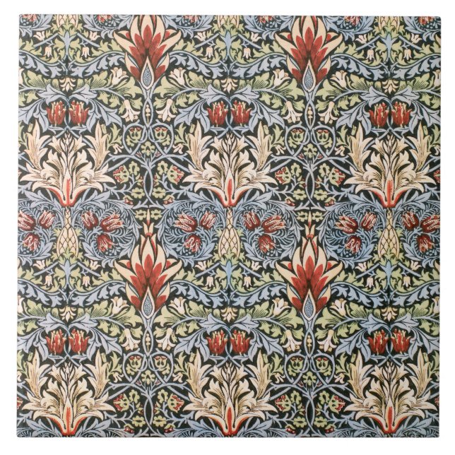 Carreau Motif Snakeshead (par William Morris) (Devant)