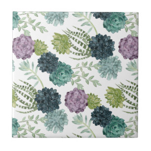 Carreau Motif succulent de collection de bonheur de plante