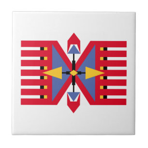 Carreau motif textile traditionnel indian-américain