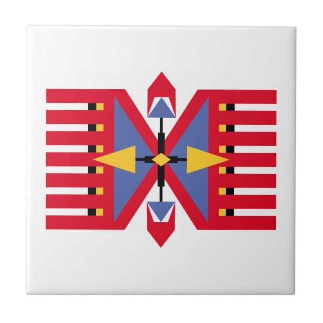 Carreau motif textile traditionnel indian-américain (Devant)