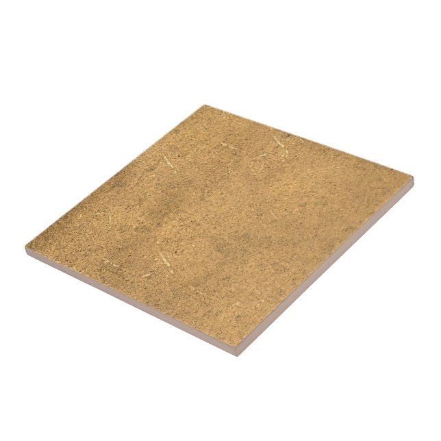 Carreau Motif texturisé Brown de beige (Côté)