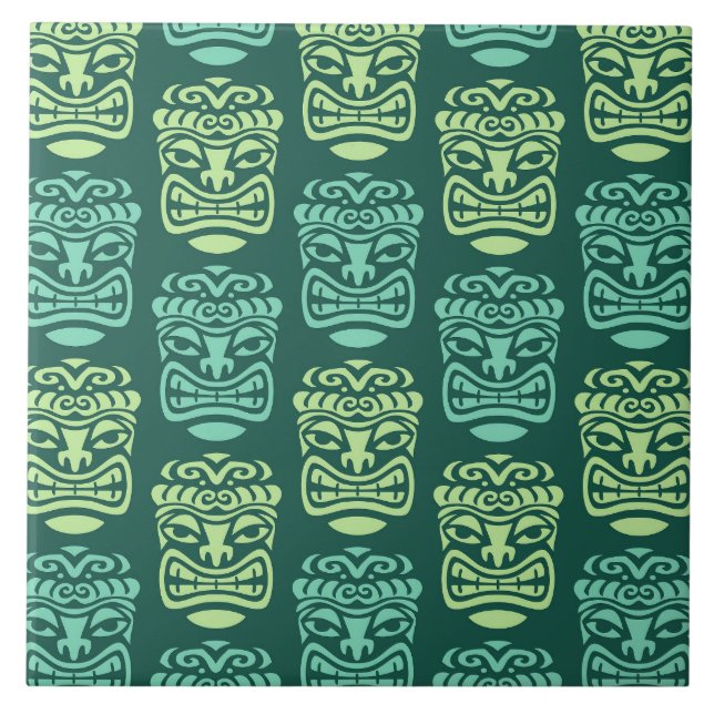 Carreau Motif Tiki moderne du milieu du siècle rétro (Devant)