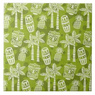 Carreau Motif Tiki Moderne Rétro du Milieu du Siècle