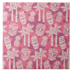 Carreau Motif Tiki Moderne Rétro du Milieu du Siècle