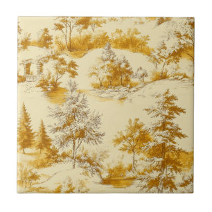 Carreau Motif Toile de Jouy Forêt d'Hiver (3)