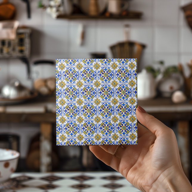 Carreau Motif traditionnel portugais azulejo (Seamless Traditional Portuguese Azulejo Pattern Ceramic Tile)