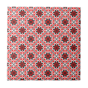 Carreau motif traditionnel roumain de costume ethnique