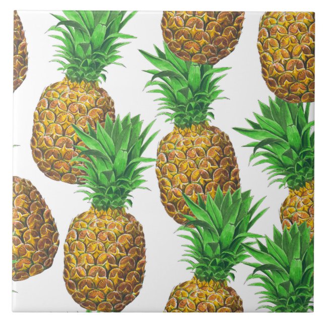 Carreau Motif transparent avec ananas (Devant)