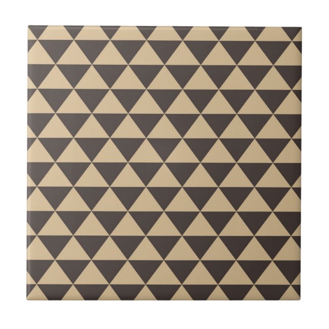 Carreau Motif triangle géométrique Brown foncé (Devant)