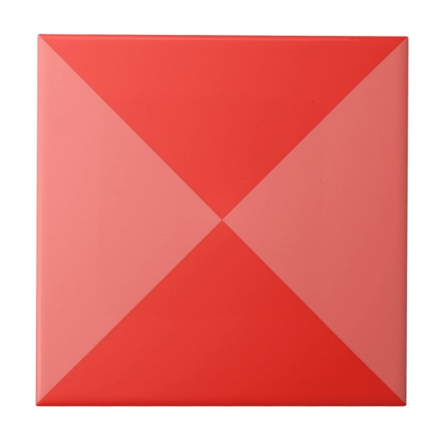 Carreau Motif triangle géométrique rouge Abstrait (Devant)